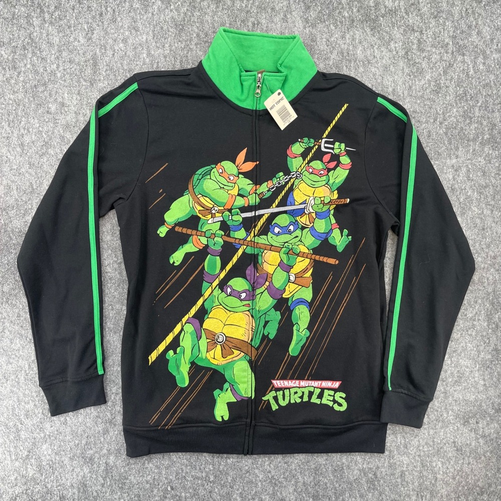 Teenage Mutant Ninja Turtles Jacket Mens Large TMNT Black NWT Y2K Hot Topic